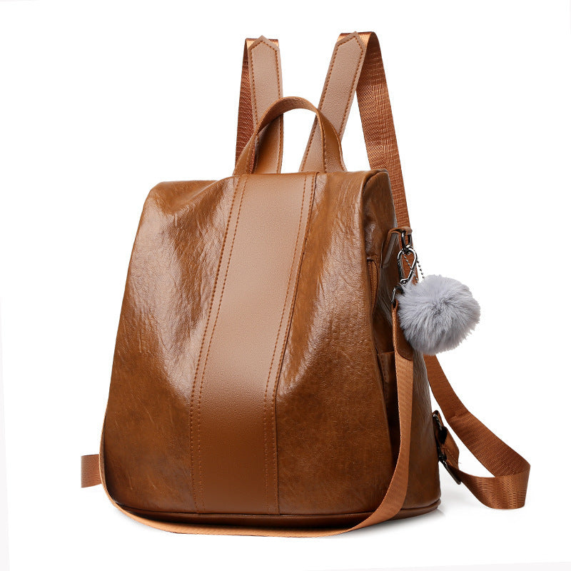 Women's Fashion All-match Double Back Casual Large-capacity Backpack