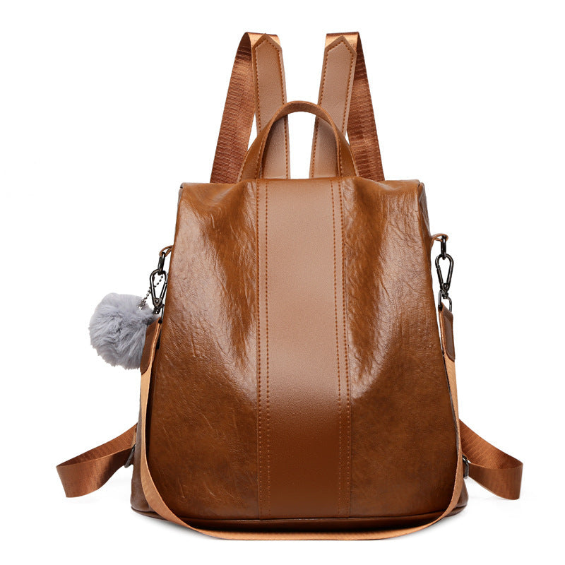 Women's Fashion All-match Double Back Casual Large-capacity Backpack